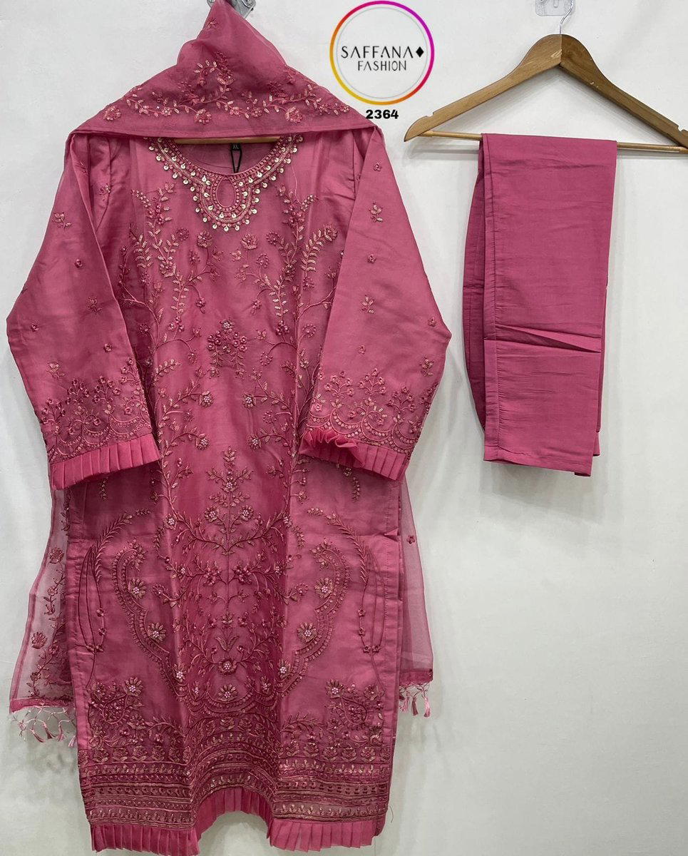 DN 2364 BY SAFFANA  SOFT ORGANZA SILK SALWAR KAMEEZ MANUFACTURER IN SURAT 1