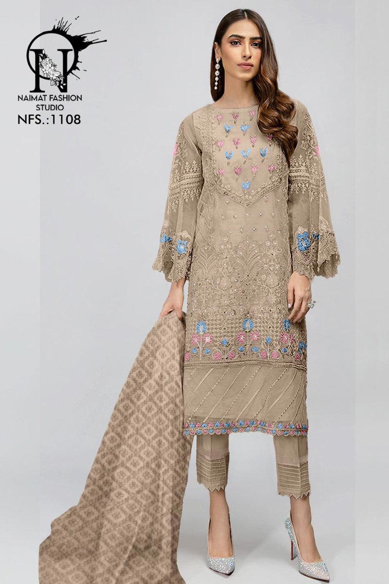 NFS 1108 BY SAGAR IMPEX PURE FAUX GEORGETTE WHOLESALER IN INDIA 1