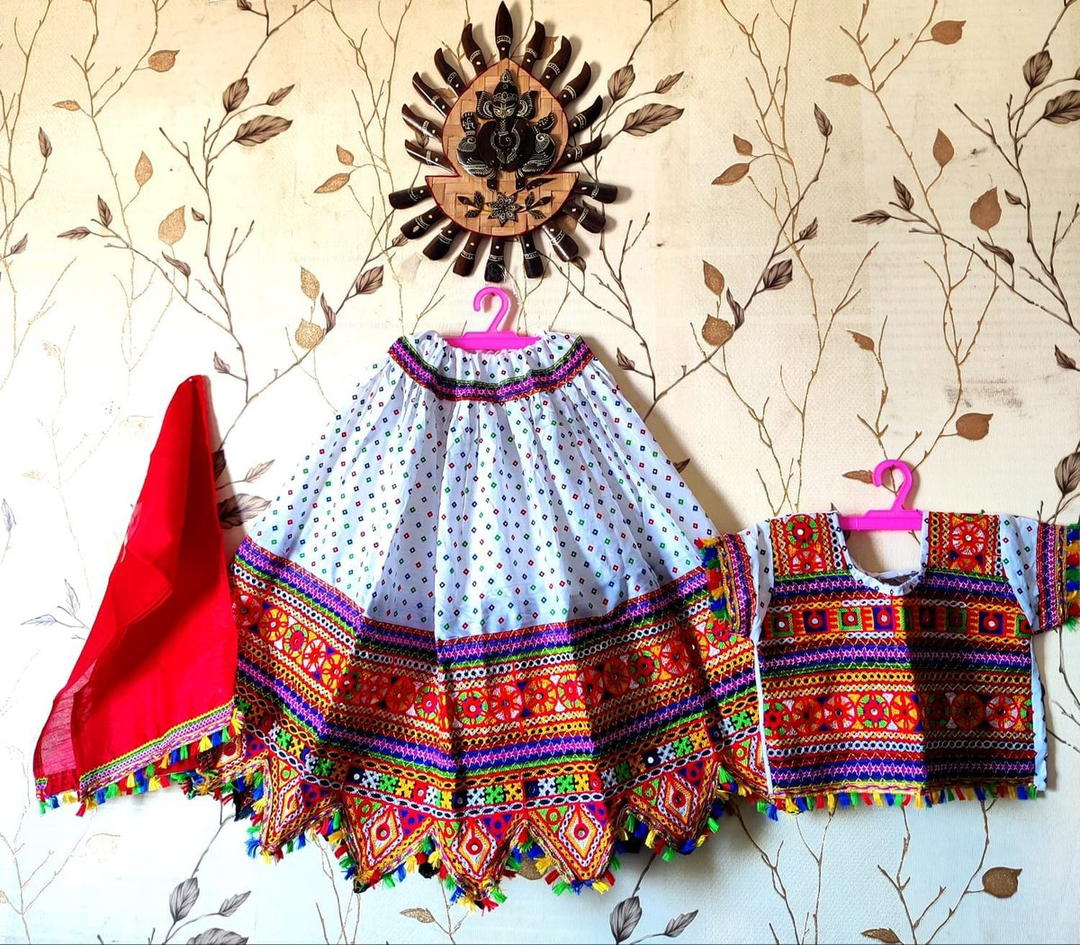 HEAVY BORDER BY AF PURE COTTON WITH EMBROIDERY WORK LEHENGA CHOLI EXPORTER IN GUJARAT 1