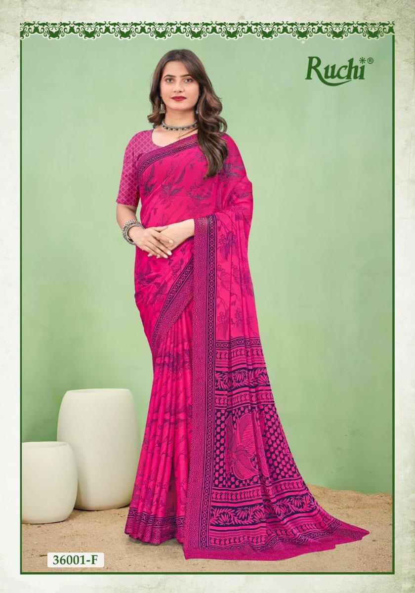 STAR CHIFFON 168 BY RUCHI SAREES CHIFFON PRINTED SAREE MANUFACTURER IN INDIA 1