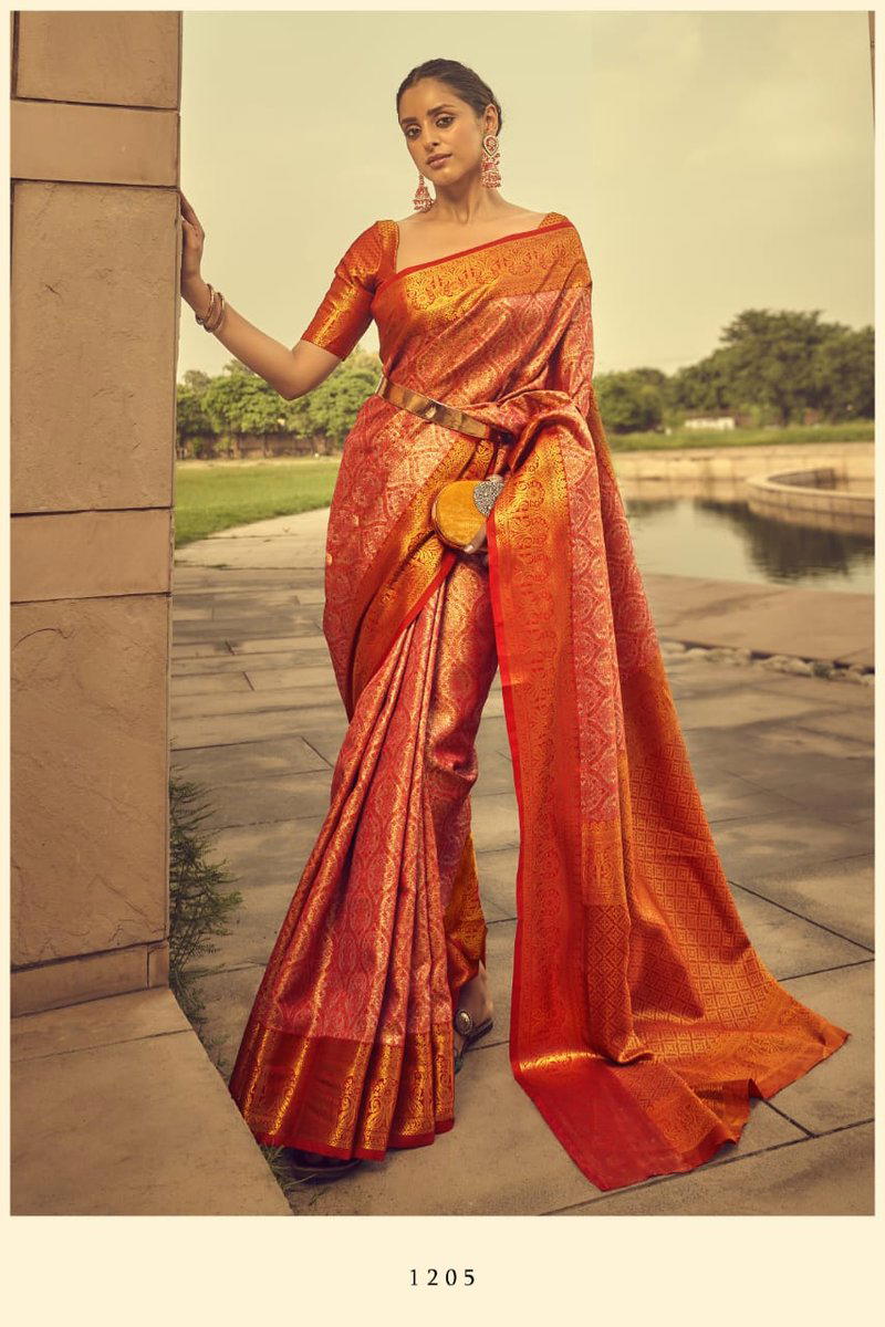 AVEZEE BY GIRNAR FASHION BANARASI HANDLOOM WEAVING SILK SAREE WHOLESALER IN INDIA 1