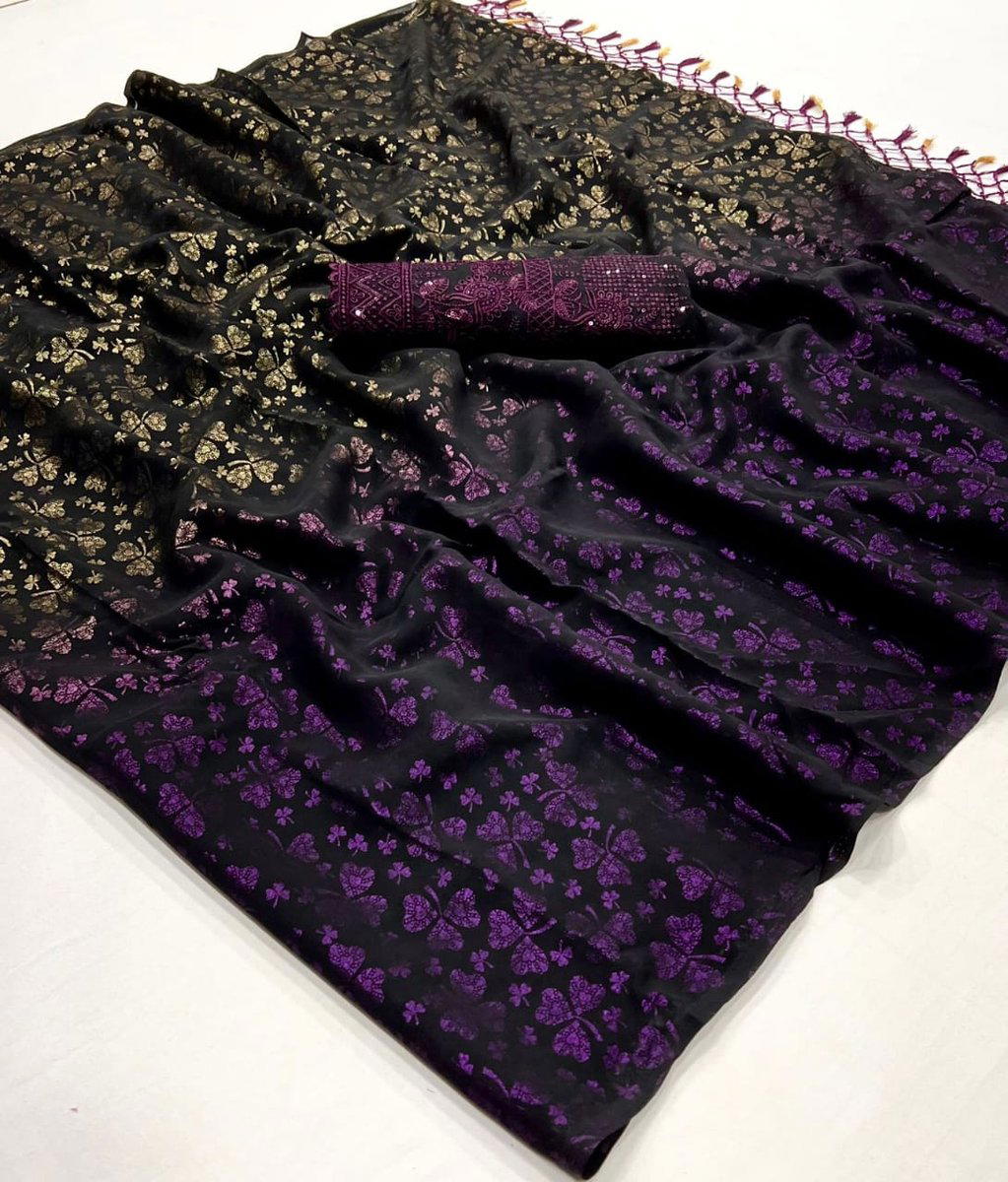 BLACK MASTER BY RAJYOG MOSS CHIFFON SAREE WHOLESALER IN SURAT 1