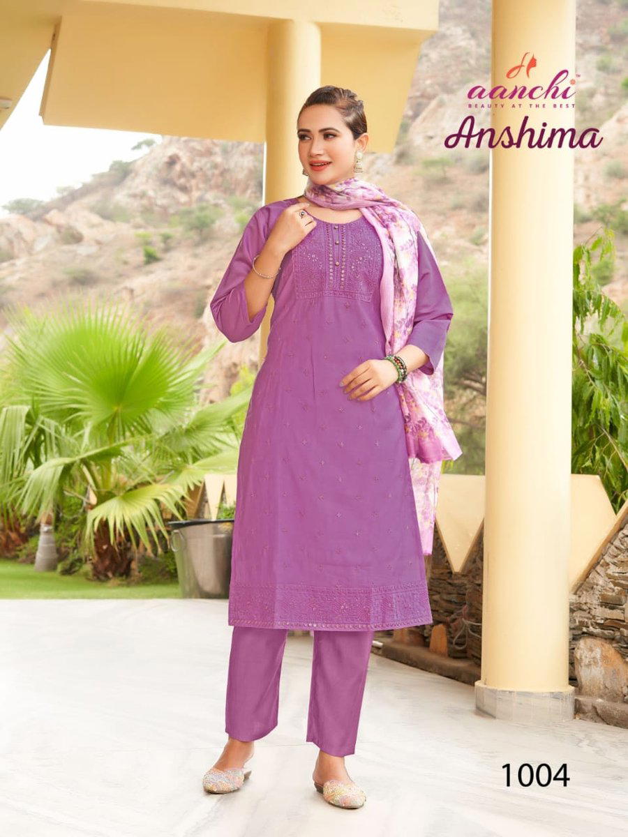 ANSHIMA BY AANCHI KURTIS ROMAN SILK SALWAR KAMEEZ WHOLESALER IN INDIA 1