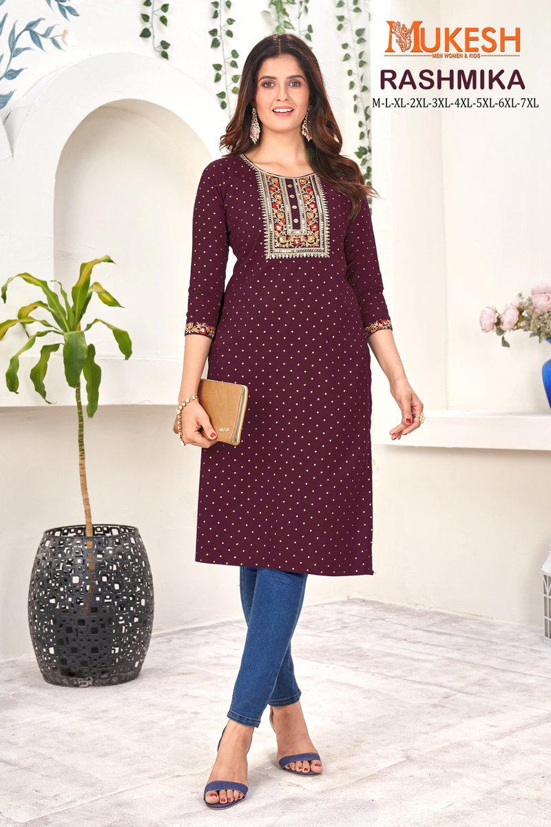 RASHMIKA BY SAGAR IMPEX RAYON SLUB KURTI WHOLESALER IN INDIA 1