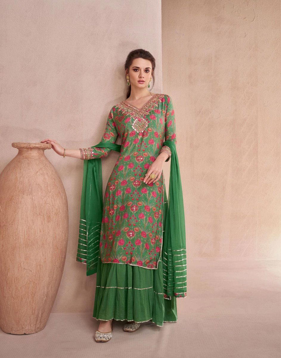 DAHLEEZ BY SAYURI DESIGNER PURE MULSLIN SALWAR KAMEEZ EXPORTER IN INDIA 1