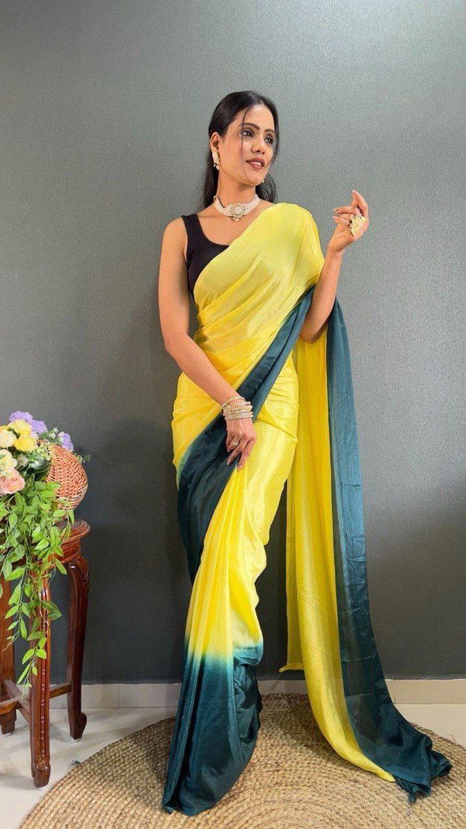 LC 100 BY SAGAR IMPEX SOFT CHINON READYMADE SAREE EXPORTER IN SURAT 1