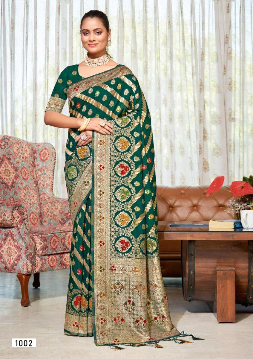 AKRITI VOL 7 BY BUNAWAT WEAVING SILK SAREE EXPORTER IN INDIA 1