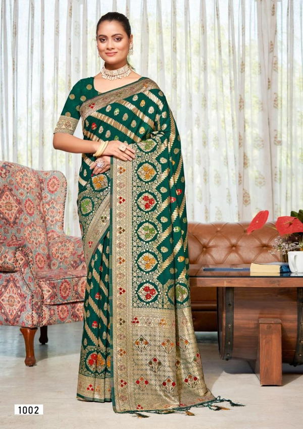 AKRITI VOL 7 BY BUNAWAT WEAVING SILK SAREE EXPORTER IN INDIA