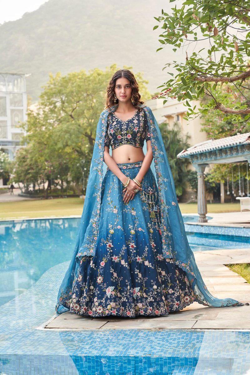 STREE VOL 1 BY STREE PURE ORGANZA LEHENGA IS EMBELLISHED WITH DIAMOND WORK WHOLESALER IN INDIA 1