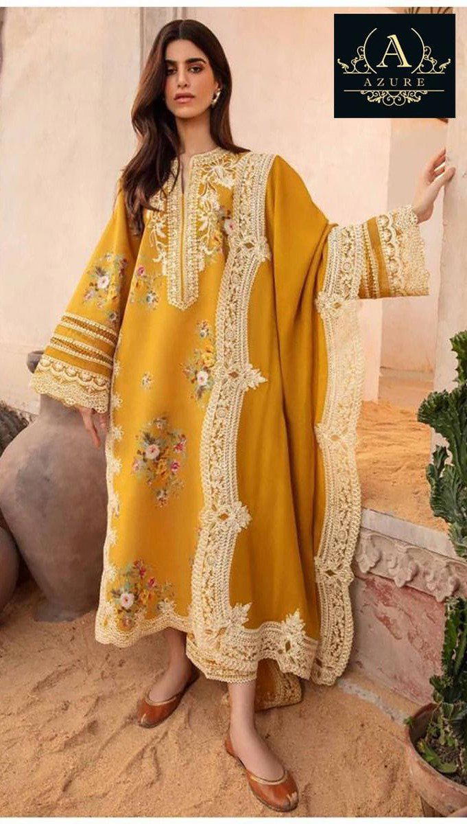 15040 COLOUR BY AZURE RAYON WITH HEAVY EMBROIDERY SALWAR KAMEEZ EXPORTER IN GUJARAT 1