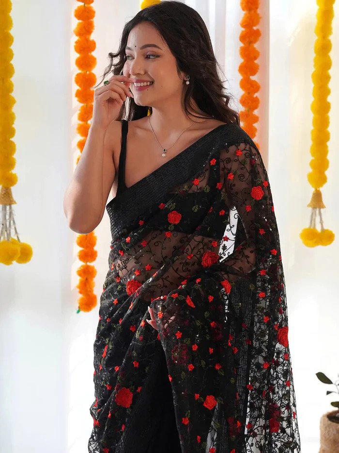 BT 364 BY SAGAR IMPEX DESIGNER BOLLYWOOD NET SAREE WHOLESALER IN INDIA 1
