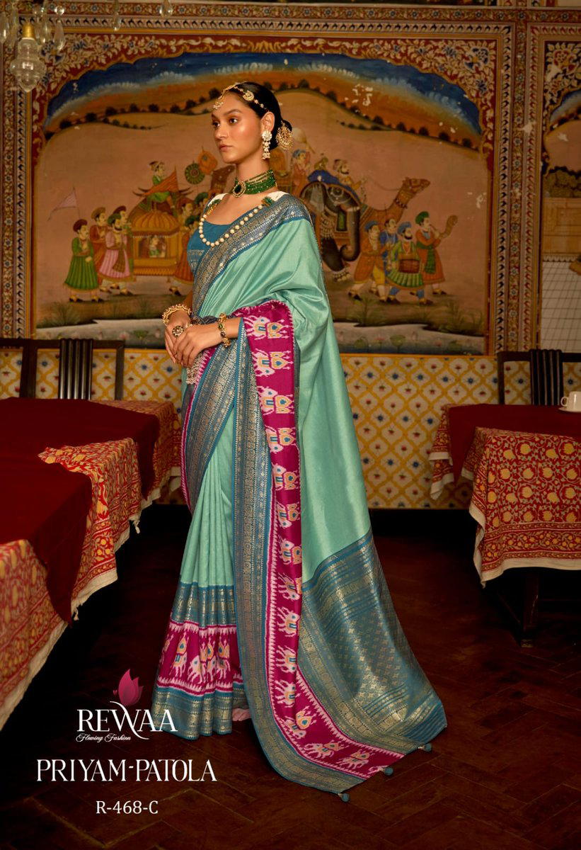 Priyam Patola BY REWAA DESIGNER SILK SAREE WHOLESALER IN INDIA 1