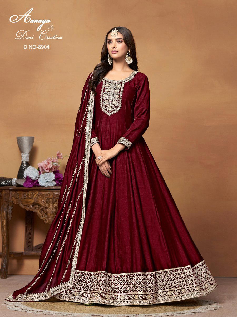 AANAYA VOL 189 BY DANI CREATION DESIGNER SILK GOWN WHOLESALER IN INDIA 1