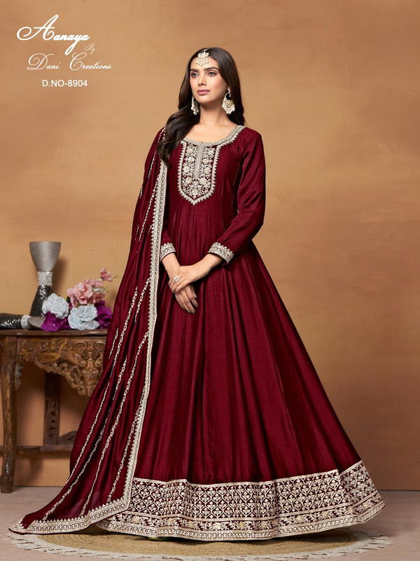 AANAYA VOL 189 BY DANI CREATION DESIGNER SILK GOWN WHOLESALER IN INDIA