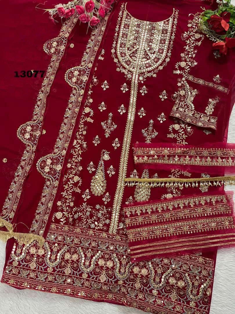DN 13077 BY SAGAR IMPEX DESIGNER GEORGETTE SALWAR SUIT WHOLESALER IN INDIA 1
