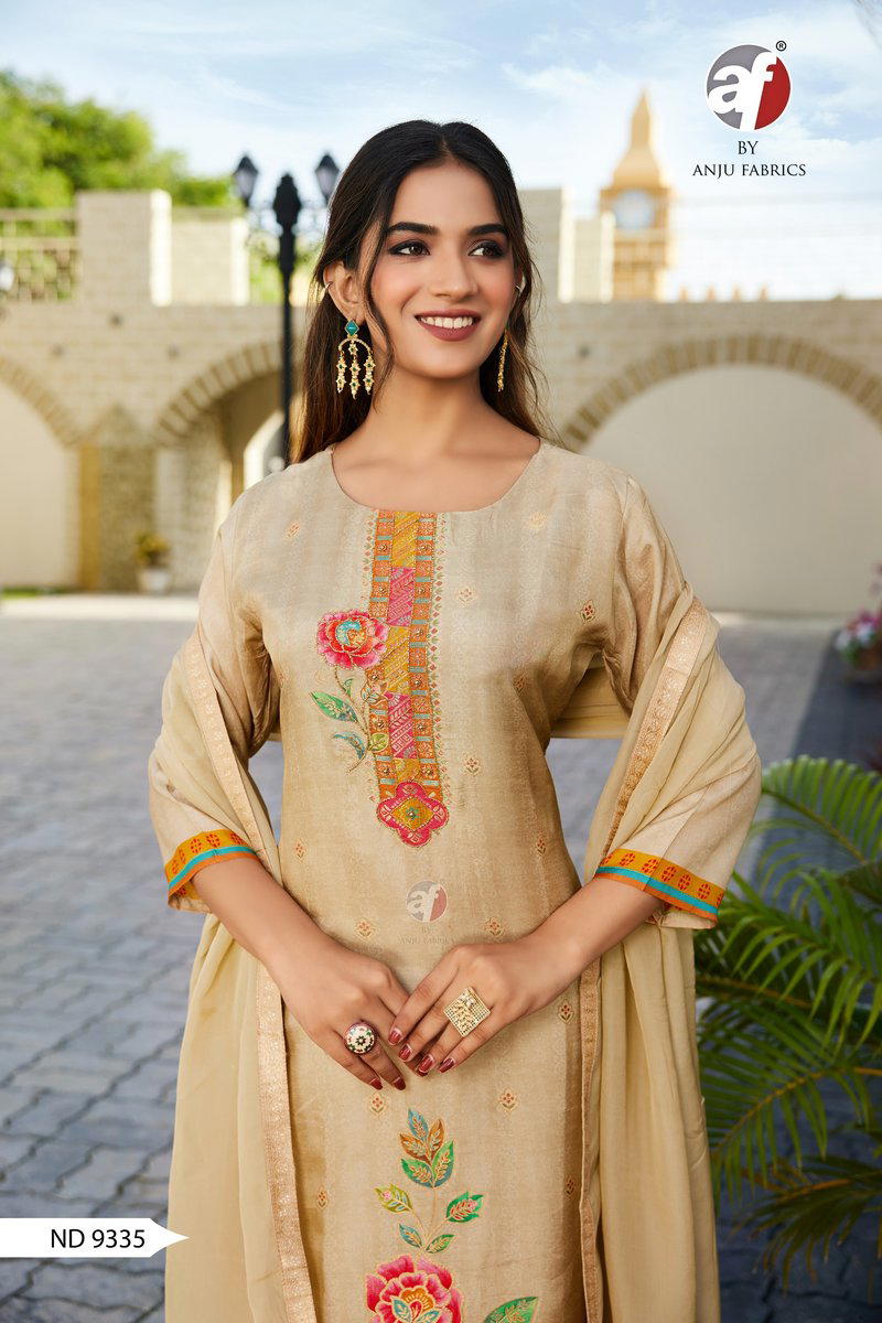 DN 9335 BY ANJU FABRIC DESIGNER SILK SALWAR SUIT WHOLESALER IN INDIA 1
