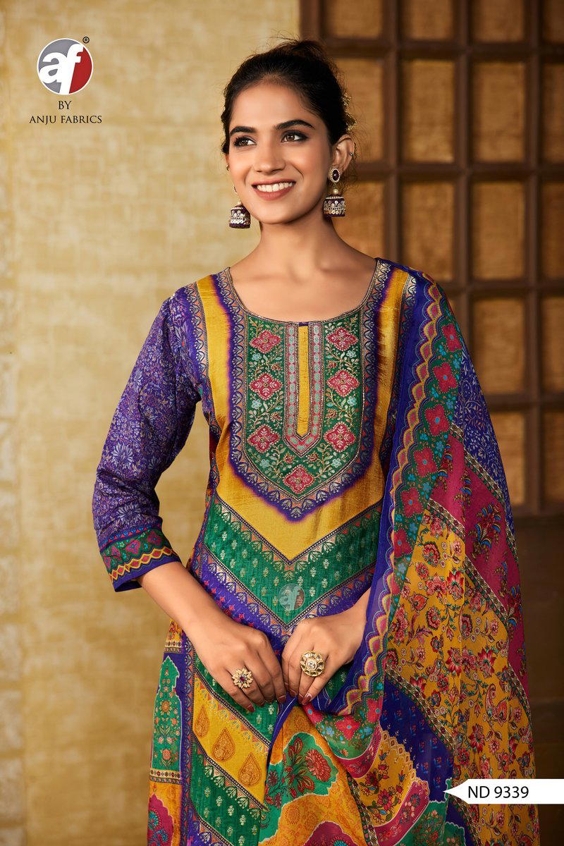 DN 9339 BY ANJU FABRIC DESIGNER SILK SALWAR SUIT WHOLESALER IN INDIA 1