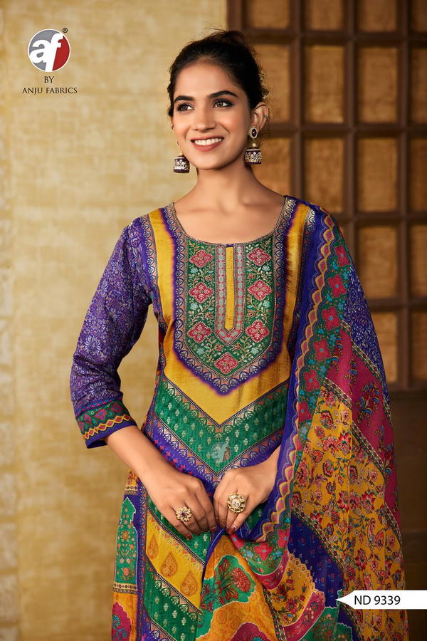 DN 9339 BY ANJU FABRIC DESIGNER SILK SALWAR SUIT WHOLESALER IN INDIA