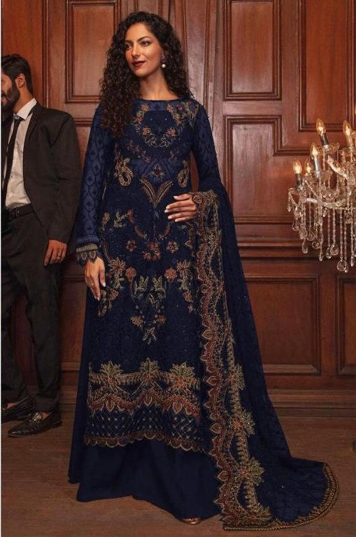 DN 1316 BY SAGAR IMPEX DESIGNER GEROGETTE SALWAR SUIT WHOLESALER IN INDIA 1