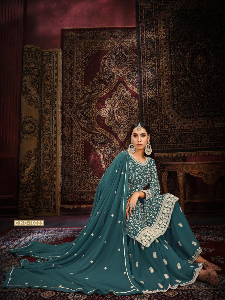 ANJUBAA VOL 22 BY DANI CREATION DESIGNER GEORGETTE SALWARI SUIT WHOLESALER IN INDA 1