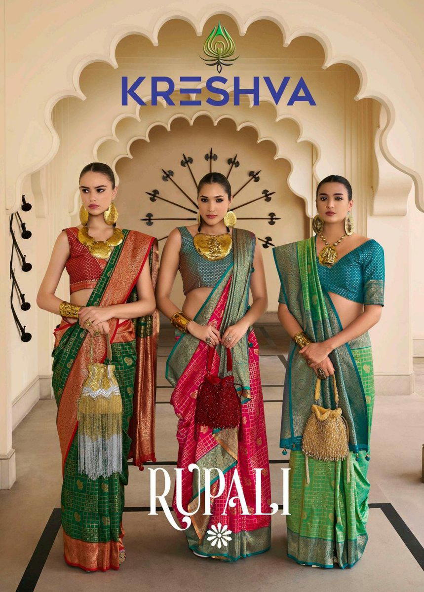 RUPALI BY KRESHVA DESIGNER BANARASI SILK SAREE WHOLESALER IN INDIA 1