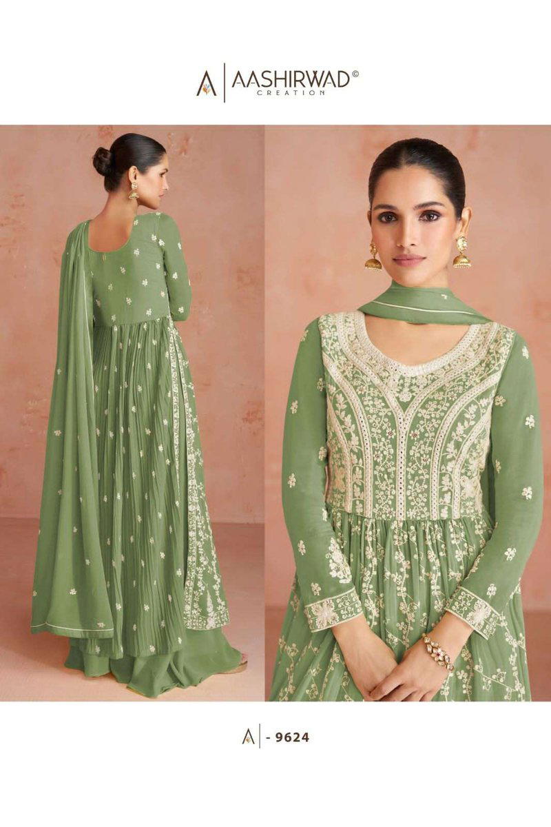 INAYA BY AASHIRWAD CREATION DESIGNER GEORGETTE SALWAR SUIT WHOLESALER IN INDIA 1