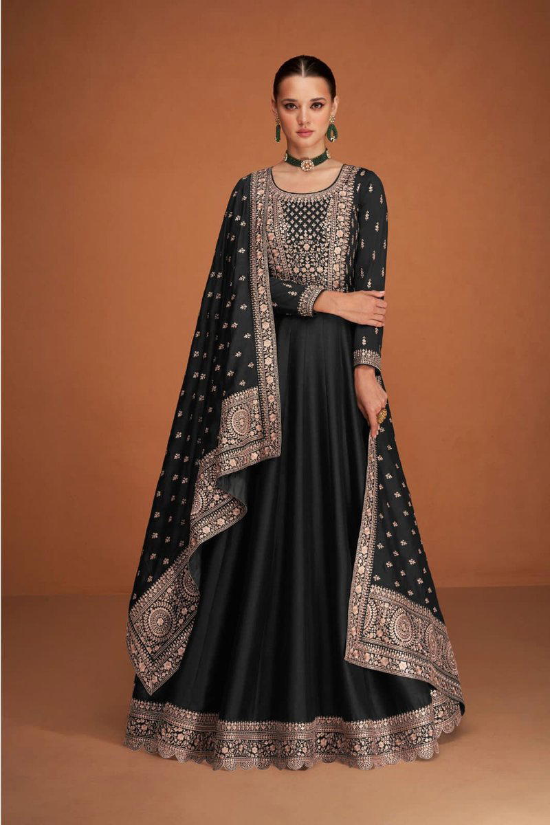 VEERA BY ASHIRWAD DESIGNER SILK GOWN WHOLESALER IN INDIA 1