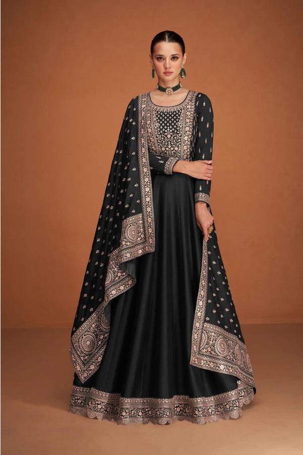 VEERA BY ASHIRWAD DESIGNER SILK GOWN WHOLESALER IN INDIA