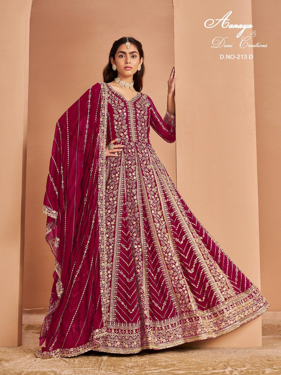 AANAYA VOL 213 BY DANI CREATION DESIGNER GEORGETTE GOWN WHOLESALER IN INDIA 1