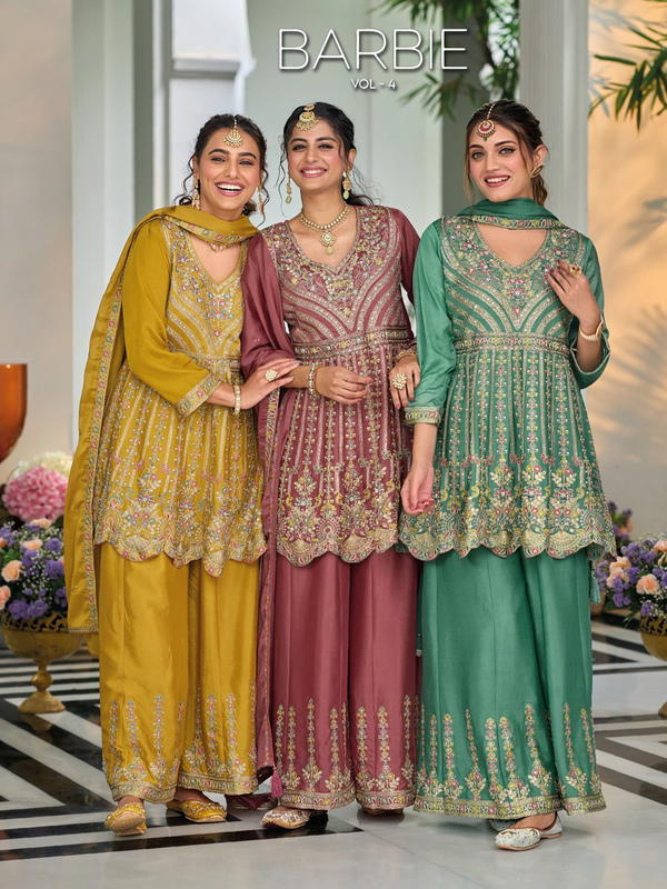 D.NO 1748 TO 1750 BY OS DESIGNER CHINON SALWAR SUIT WHOLESALER IN INDIA