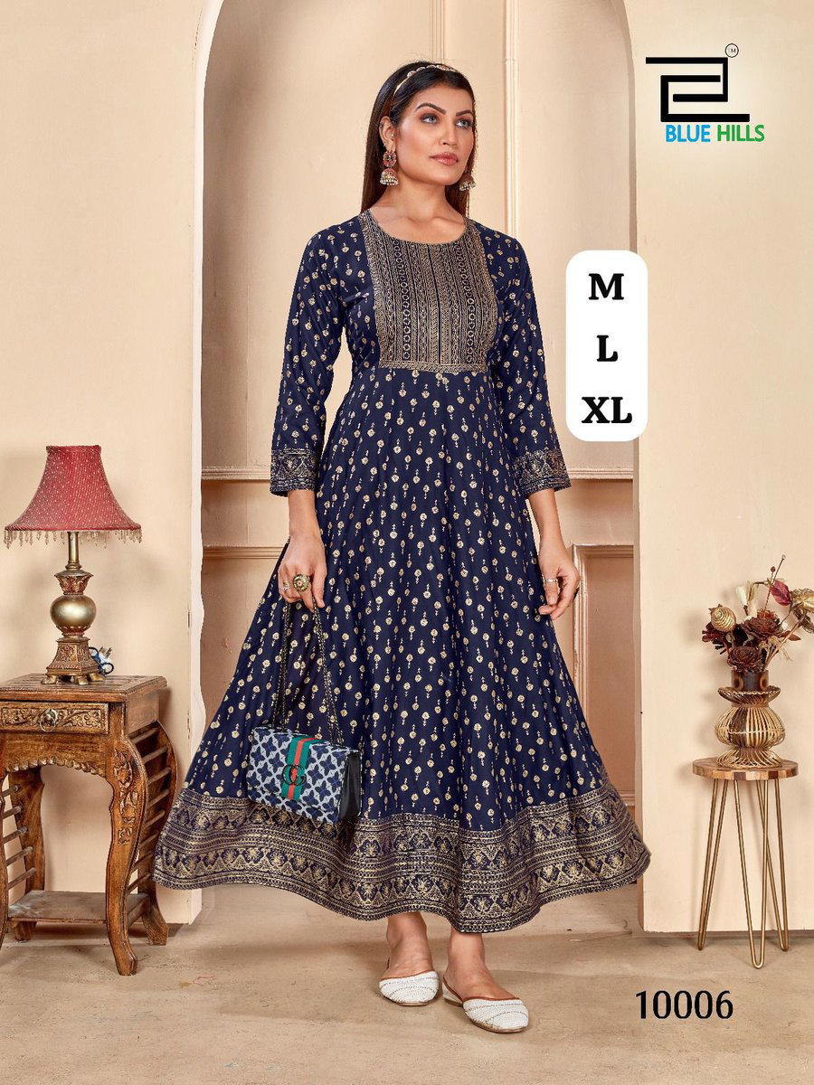 SHIMMER BY INLI DESIGNER ANARKALI GOWN WHOLESALER IN INDIA 1
