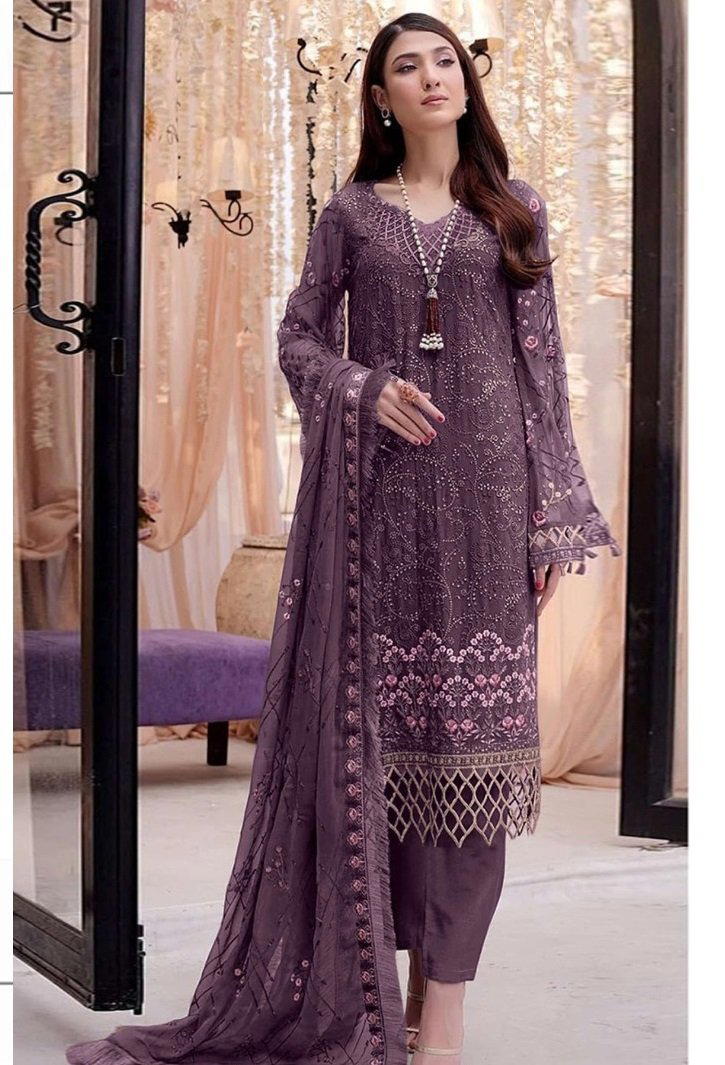 D.NO MA 117 BY AASTHA DESIGNER GEORGETTE PAKISTANI SALWAR SUIT WHOLESALER IN INDIA 1