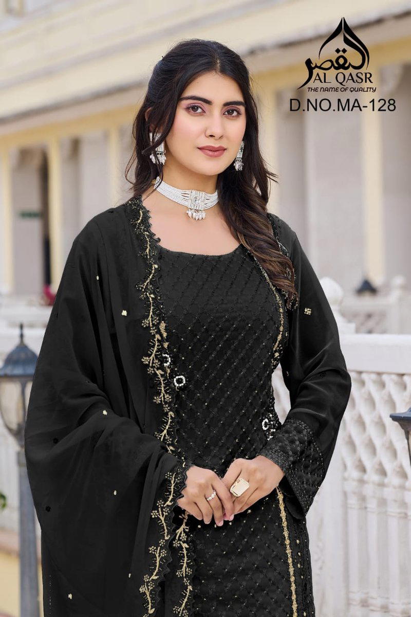 D. NO MA 128 BY AASTHA  DESIGNER GEORGETTE SALWAR SUIT WHOLESALER IN INDIA 1