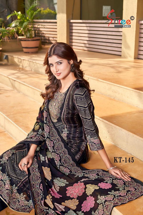 KT 145 BY SHREE FAB DESIGNER SALWAR SUIT WHOLESALER IN SURAT