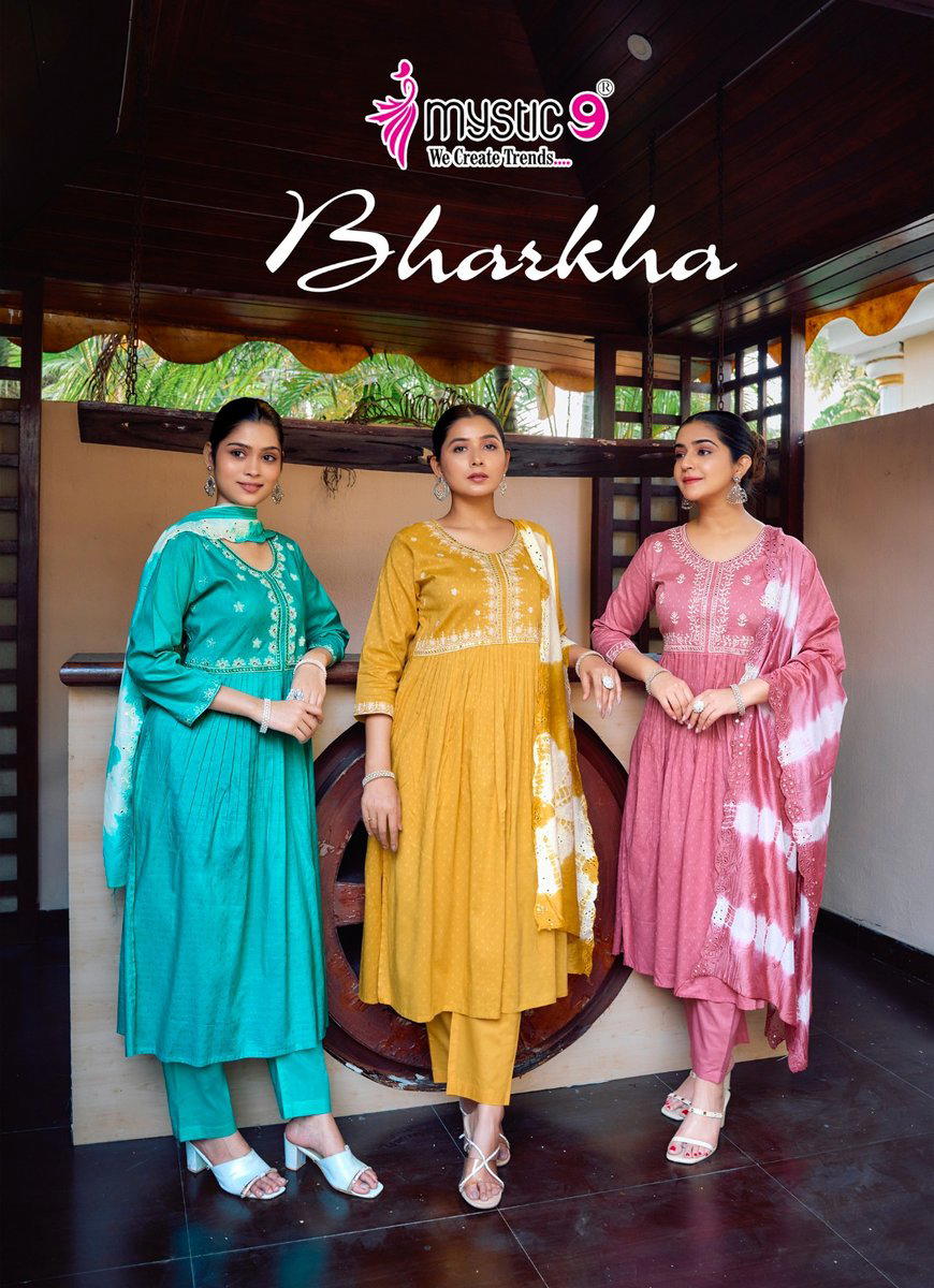 BARKHA VOL 1 BY MYSTIC9 DESIGNER ANARKALI SALWAR SUIT WHOLESALER IN INDIA 1