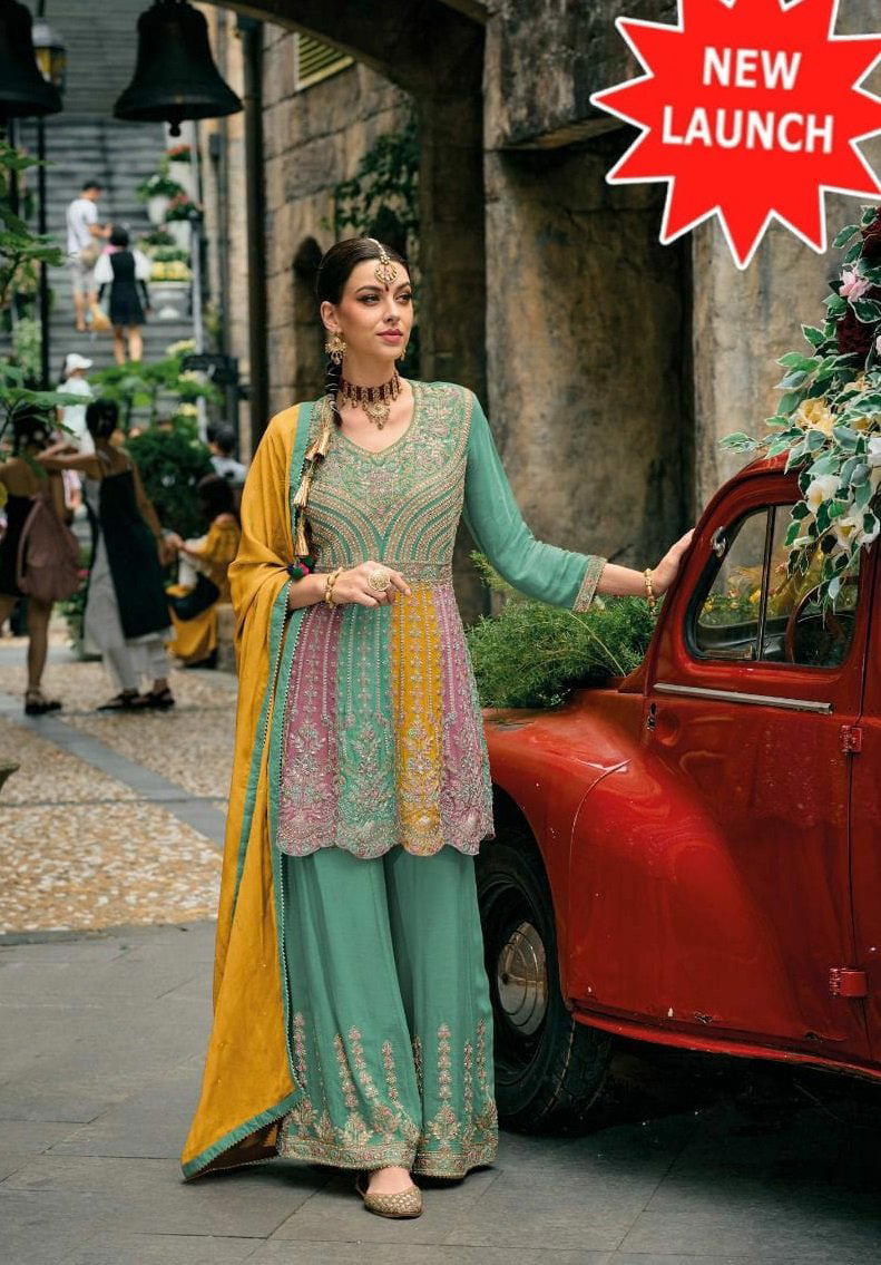 EB BARBIE BY OS DESIGNER CHINON SALWAR SUIT WHOLESALER IN INDIA 1