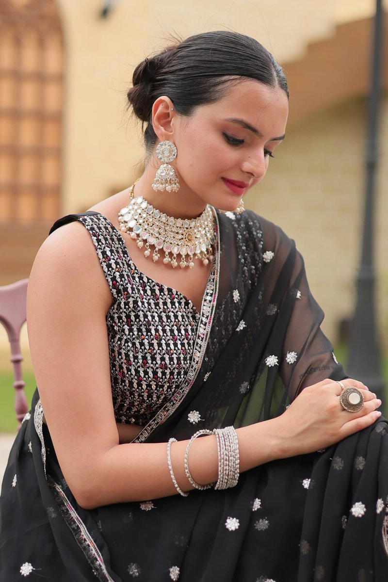 GULNAZ BY BANWERY DESIGNER GEORGETTE LEHENGA CHOLI WHOLESALER IN INDIA 1