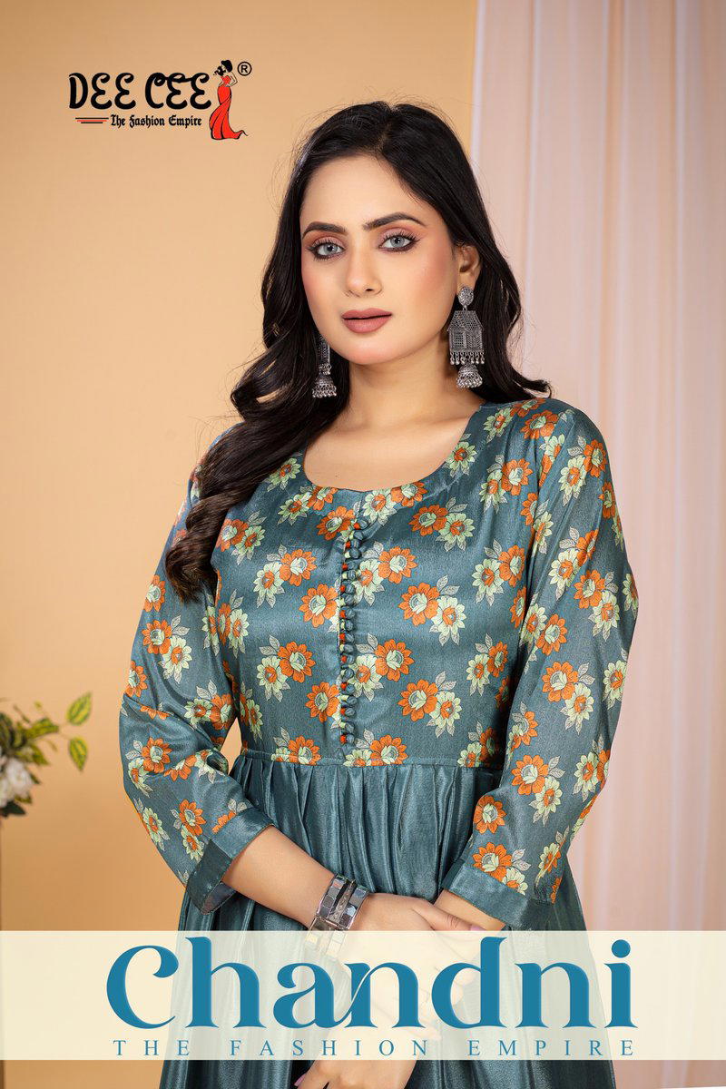 CHANDNI BY DEECEE DESIGNER LONG KURTI WITH INNER WHOLESALER IN INDIA 1
