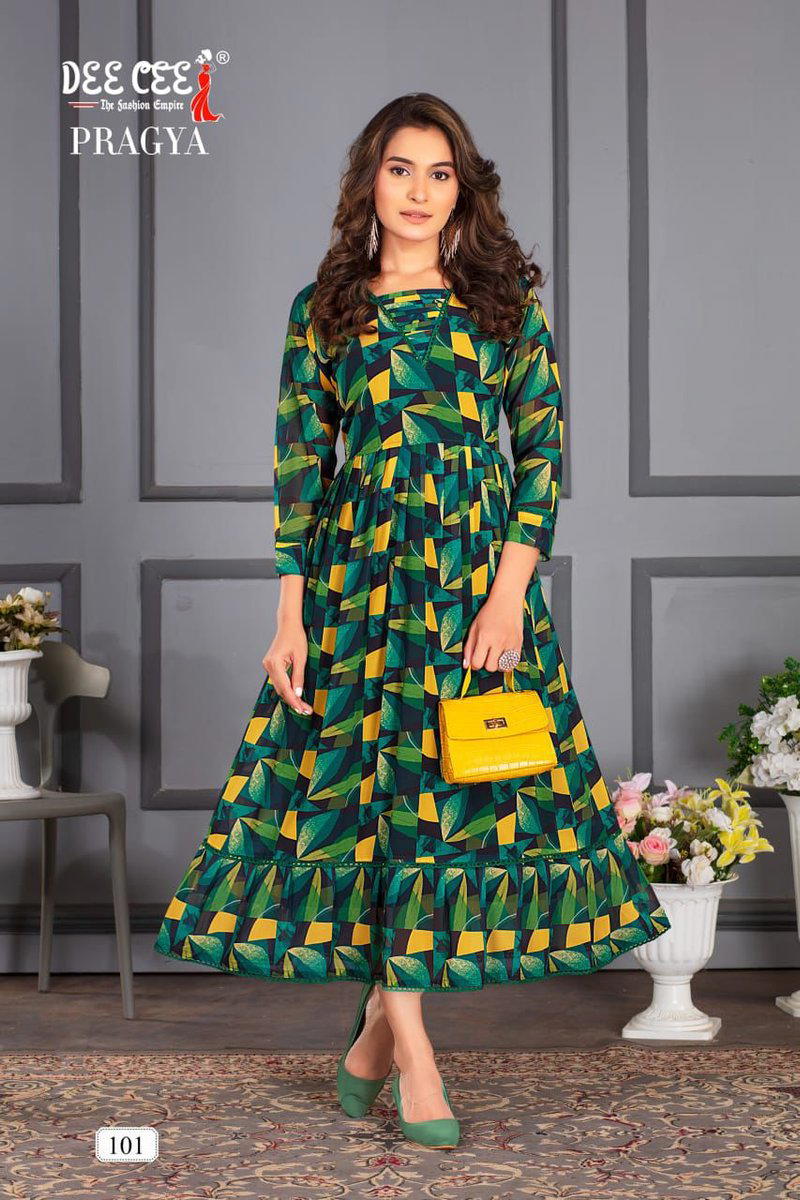 PRAGYA BY DEECEE DESIGNER LONG KURTI WHOLESALER IN INDIA 1