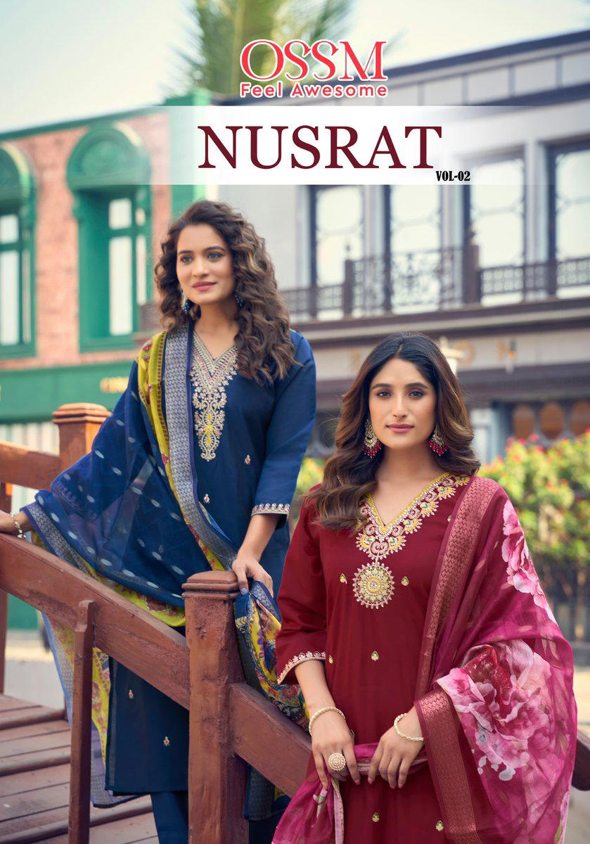 NUSRAT VOL 2 DESIGNER SILK SALWAR SUIT WHOLESALER IN INDIA 1