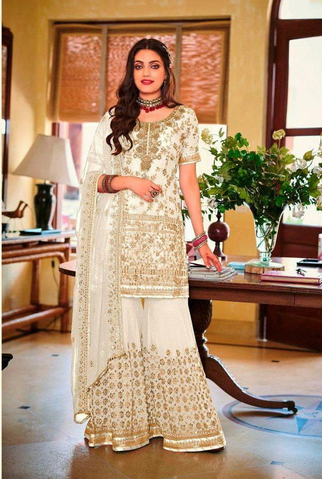 EB 1364 BY OS DESIGNER GEORGETTE SALWAR SUIT WHOLESALER IN INDIA 1