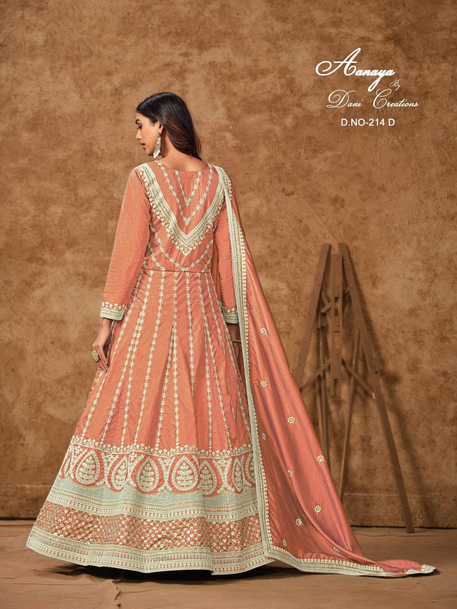 AANAYA VOL 214 BY DANI CREATION DESIGNER SILK GOWN WHOLESALER IN INDIA 1