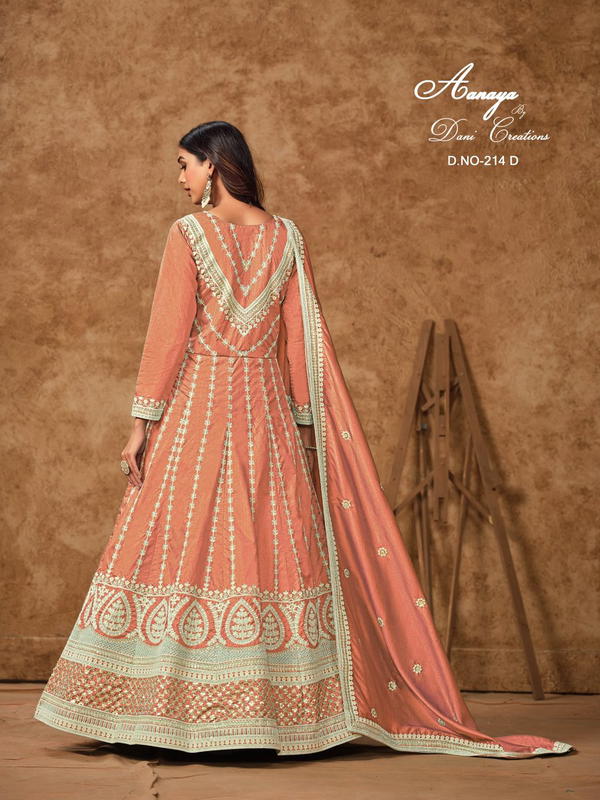 AANAYA VOL 214 BY DANI CREATION DESIGNER SILK GOWN WHOLESALER IN INDIA