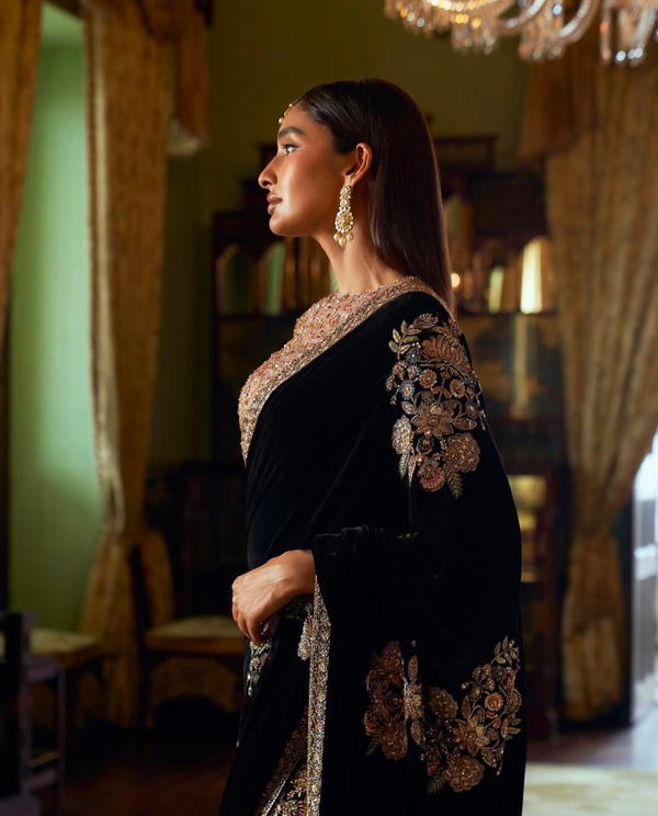 H76 BY FB DESIGNER VELVET NET SAREE WHOLESALER IN INDIA