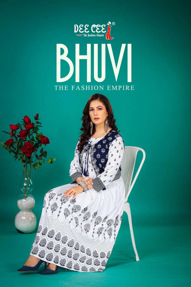 BHUVI BY DEECEE DESIGNER LONG SCREEN PRINT KURTI WHOLESALER IN INDIA 1