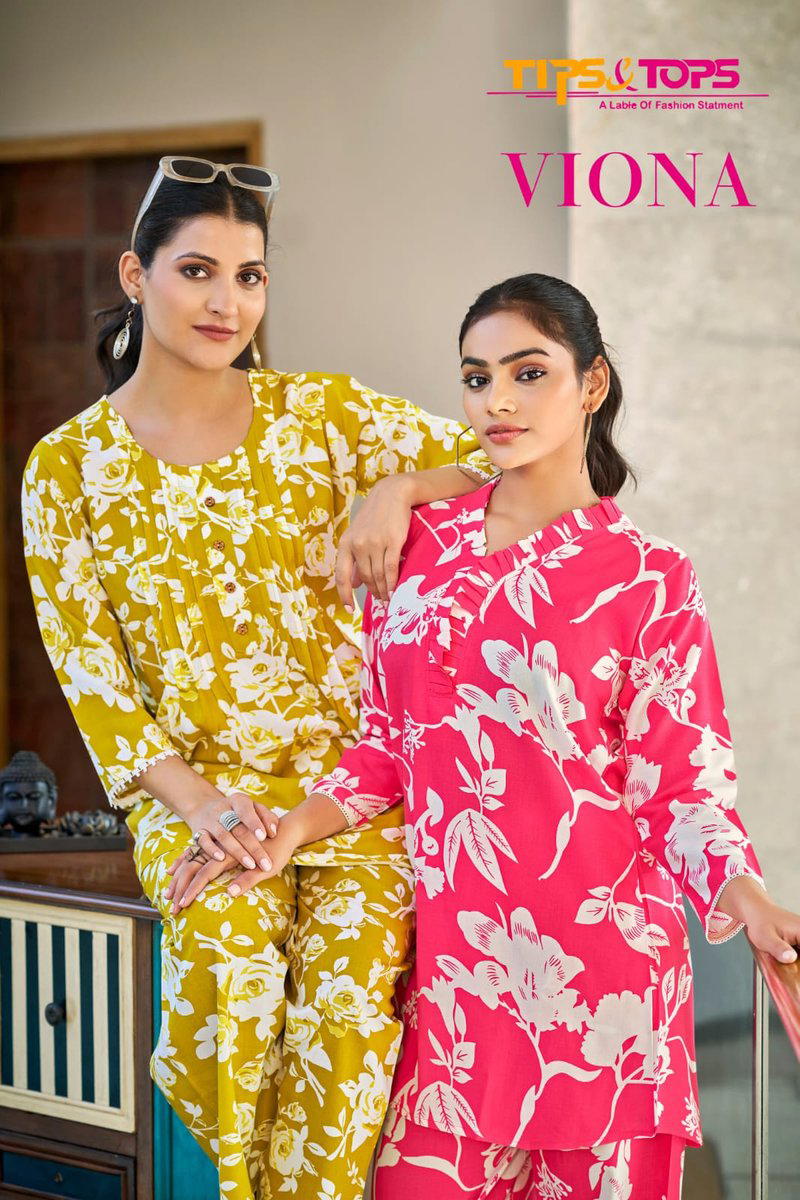 VIONA BY TIPS & TOPS DESIGNER CO-ORD SET COLLECTION WHOLESALER IN INDIA 1