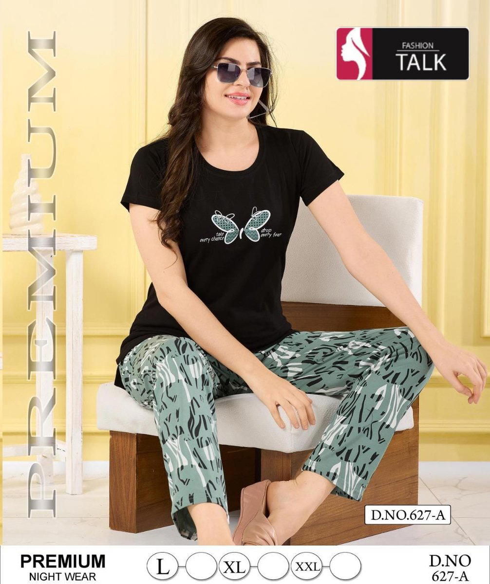 VOL PC 627 BY FASHION TALK DESIGNER NIGHT SUIT WHOLESALER IN INDIA 1