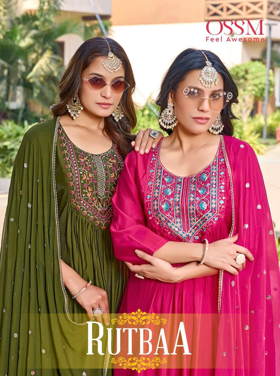 RUTBAA BY OSSM DESIGNER SILK ANARKALI SALWAR SUIT WHOLESALER IN INDIA 1