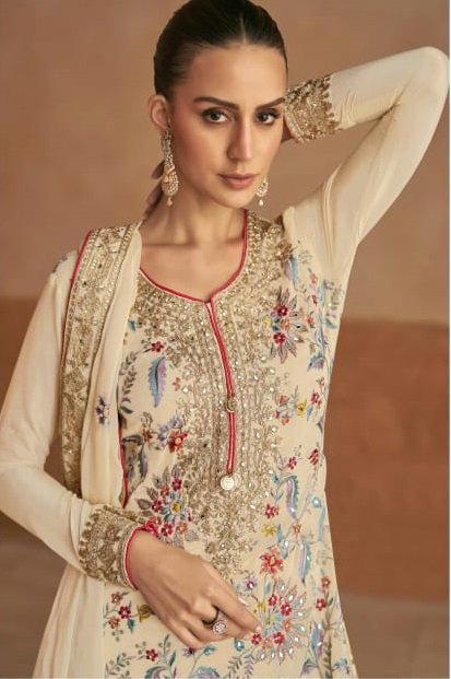 LAHZA BY GULKAYRA DESIGNER CHINON SALWAR SUIT WHOLESALER IN INDIA 1