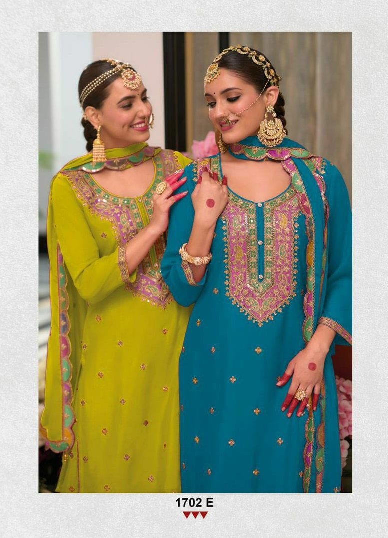 EB SAFROON 3 BY OS DESIGNER CHINON SALWAR SUIT WHOLESALER IN INDIA 1